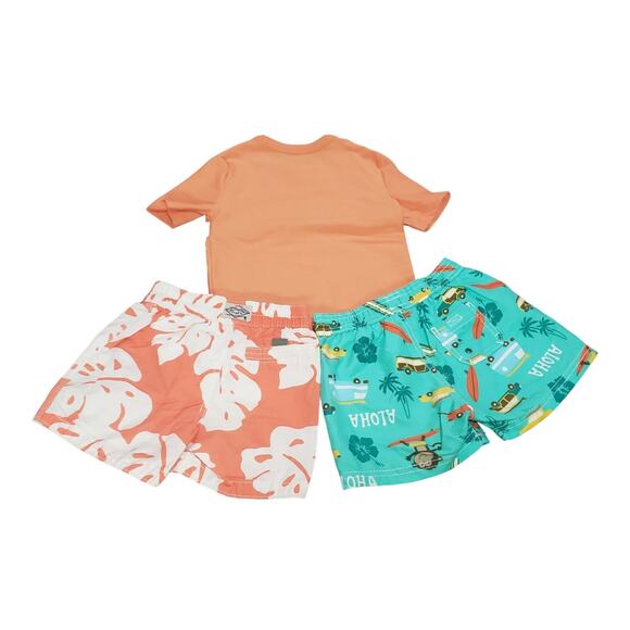 Baby Gap & Carter's Swimsuit Bundle = 2 Elastic Stretch Board Shorts & 1 Shirt - Picture 2 of 5